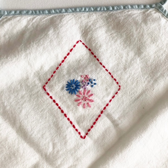 VTG Set Card Table Cover w Ties Hand Embroidered, Handmade Coasters Poker Bridge - Picture 3 of 12